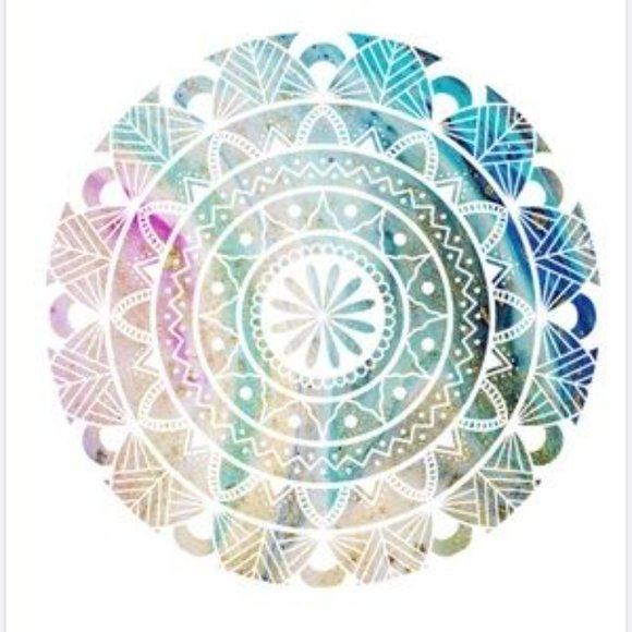 Modern minimalist mandalas on watercolor art Print - Picture 2 of 3